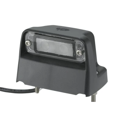 Obrázek HELLA 2KA 012 271 067 Kennzeichenleuchte Kennzeichenbeleuchtung Anhänger LED 12/24V Anbau/geschraubt ADR/GGVS Kabel: 1300mm Stecker: AMP seitlicher Anbau