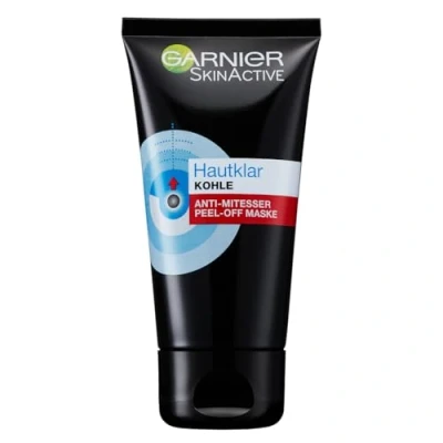 Obrázek Garnier Peel Off maska proti černým tečkám, černá obličejová pro zářivou pleť, s kyselinou salicylovou a uhlím, čisté uhlí, 1 x tuba