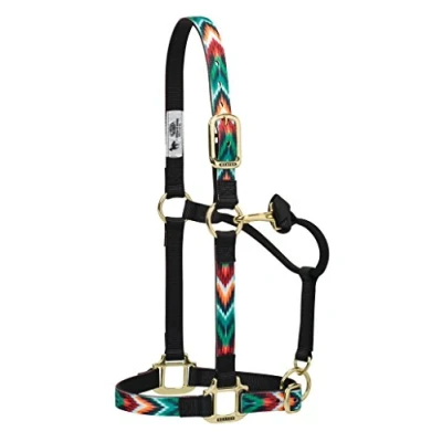 Obrázek Weaver Leather Chevron nastavitelný nylonový držák pro koně, středně velký, černá/vícebarevná