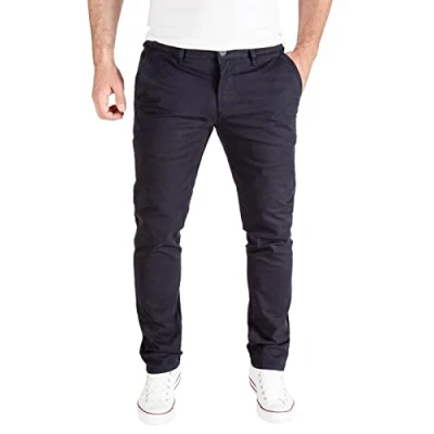 Obrázek PITTMAN Pánské Chino kalhoty Derrick Slim Fit kalhoty, černá (Black 194008).