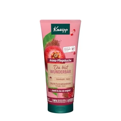 Obrázek Kneipp Jsi úžasný aroma sprchový gel granátové jablko &amp; kakao receptura bez mikroplastů veganský 200 ml