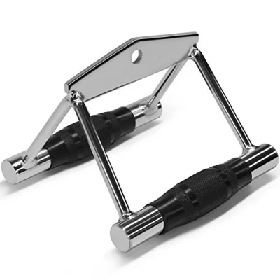 Obrázek Yes4All Cable Attachment Řada sedadel Double dvouřadá rukojeť k upevnění kabelu (chrom, guma), D. gumový kryt, standardní