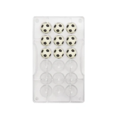Obrázek Decora 0050103 PROFI SCHOKOLADENFORM FUßBALL Ø 25 MM 200 X 120 22 MM, Braun