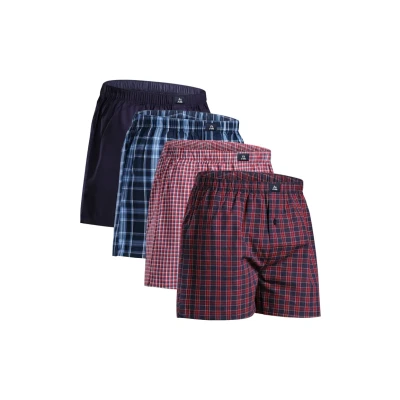 Obrázek Danish Endurance 4 PACK Casual Trenýrky, Muži, Velikost: Large, Multicolor/blue/red