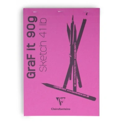 Obrázek Clairefontaine 96680C Skizzenblock Graf it, DIN A4, 21x29,7 cm, 80 Blatt, 90g, blanko, geheftet, ideal für Trockentechiken, 1 Stück, Rosa