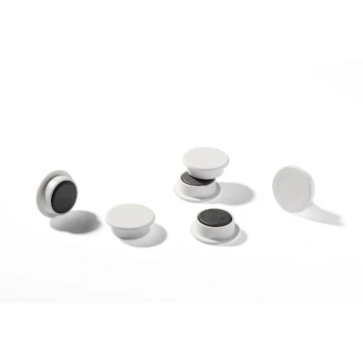 Obrázek Durable Magnety (21 mm, 210p) 6 kusů bílé, na nástěnku, chladničku a další, 470202