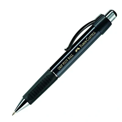 Obrázek FABER CASTELL 140733 kuličkové pero GRIP PLUS BALL, náplň: M, barva násady: metalická černá