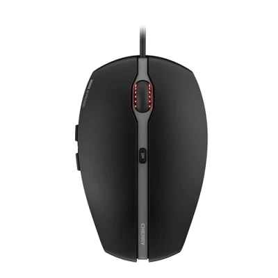 Obrázek CHERRY GENTIX 4K, kabelová myš, ideální pro použití s ultra HD monitory, 6 tlačítky, až 3600 dpi, symetrický design, kabel dlouhý 1,8 m, černá