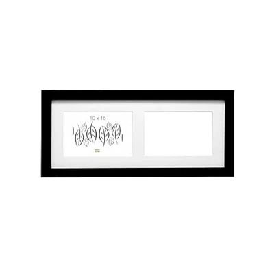 Obrázek Deknudt Frames S66KC2 10.0X15.0 rámeček na obrázky pro 2 horizontální fotografie, černý 40,5 x 19 cm