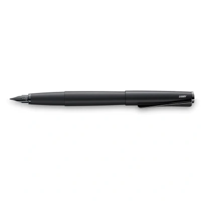 Obrázek Lamy studio lx all black plnicí pero univerzální v elegantním celokovovém krytu s klipem ve tvaru vrtule a ocelovým hrotem šířce linky EF vč. inkoustové kazety T 10 modré