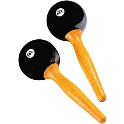Obrázek Meinl Percussion PM1BK Plast Maracas s dřevěnou rukojetí, 27 cm délka, Černá