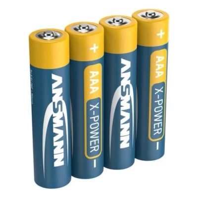 Obrázek ANSMANN X Power alkalická baterie Micro AAA LR03 Longlife pro extrémně vysoké nároky na proud (balení 4 ks)