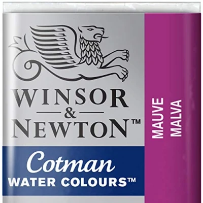 Obrázek Winsor &amp; Newton 0301398 Cotman barva akarelu 1/2 misky, dobrá průhlednost, vynikající tónovací síla a dobré malířské vlastnosti, sléz