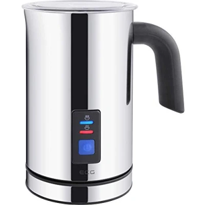 Obrázek ECG NM 115 průhledné víko, 500 W, kapacita pro horké mléko 240 ml, pěny mléčná pěna během 90 sekund, úprava z nerezové oceli, stříbro