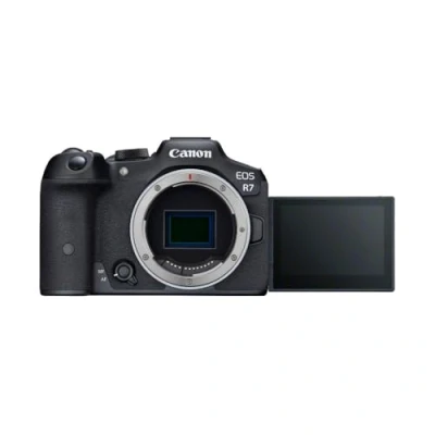 Obrázek Canon EOS R7 (pouze kryt, bez adaptéru Mount ) bezzrcadlová systémová kamera s 32,5MP APS C CMOS snímačem Dual Pixel AF II integrovaná kombinace obrazu perfektní pro zachycení přírodních