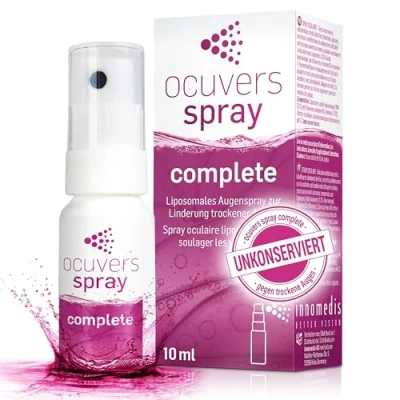 Obrázek Ocuvers Kompletní oční sprej s 0,3 % hyaluronem, lipozomy, aloe vera, vitamínem B5 a vitaminem E proti suchým očím Alternativa k očních kapkám, 10 ml