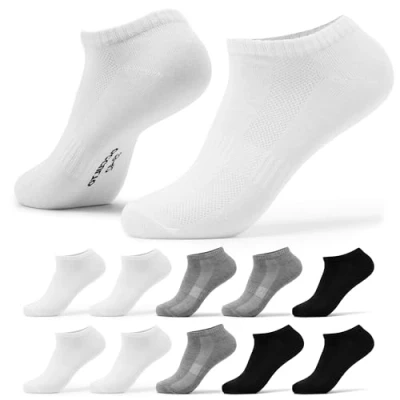 Obrázek Occulto Pánské ponožky Sneaker balení 10 ks (model: Johannes), černá, bílá, šedá.