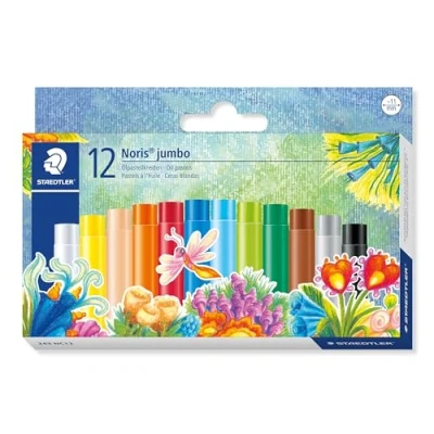 Obrázek STAEDTLER 243 NC12 jumbo olejová pastelová křída Noris Club, průměr cca 11 mm, 12 kusů v kartonovém pouzdře