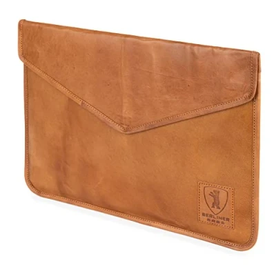 Obrázek Berliner Bags Vintage taška na Notebook z kůže, 15,6 palců Ochranné pouzdro Computer Sleeve hnědá