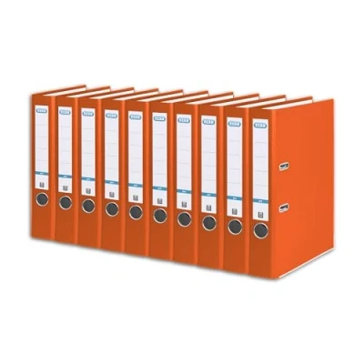 Obrázek Elba Pořadač A4, Smart Pro, 5 cm úzký, vnější plast, oranžový, 10 kusů