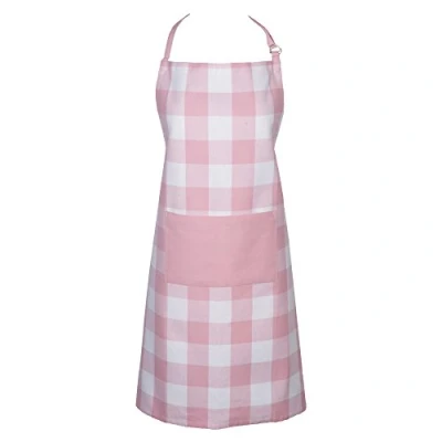 Obrázek DII Unisex Buffalo Check Kitchen Collection, Classic Farmhouse Chef Schürze, Einheitsgröße, Pink &amp; Weiß