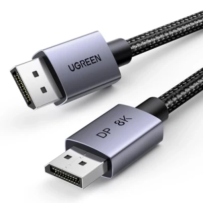 Obrázek UGREEN 8K Displayport kabel 1.4 60Hz 4K 240Hz, VESA Zertifiziert, Aluminium DP 32.4Gbps Kompatibel mit HDR, FreeSync, G Sync, DSC 1.2, HDCP 2.2 für PC, HDTV, Monitor, Grafikkarte(2M)
