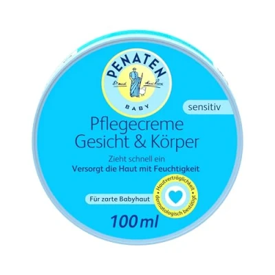 Obrázek PENATEN krém pro péči o obličej a tělo, miminka pokožku vlhkostí, hydratační příjemně měkký pocit pokožky (1 x 100 ml)