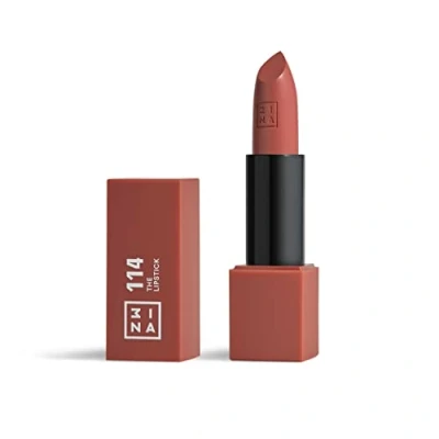 Obrázek 3INA MAKEUP The Lipstick 114 světle hnědá rtěnka matná s vitaminem E a bambuckým máslem Dlouhotrvající vysoce pigmentovaný krém vanilková vůně Vegan Cruelty Free