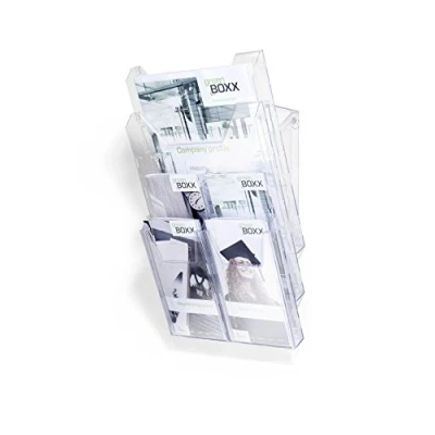 Obrázek Durable Dávkovač prospektů Combiboxx Pro, pro formát DIN A4 a 1/3 A4, stolní nástěnné použití, transparentní, 861319