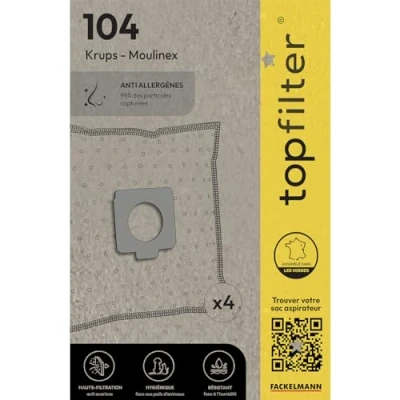 Obrázek Top Filter 64104 Tasche für Moulinex Compact, Vlies, 30 x 26 0,1 cm