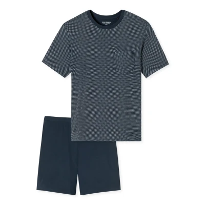 Obrázek Schiesser KURZ Comfort Essentials Pyžamová sada, Muži, Velikost: 54, Nachtblau