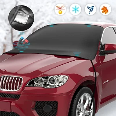 Obrázek Senders kryt čelního skla, auto na čelní sklo magnet fixace skládací krycí plachta proti sněhu, mrazu, ledu, UV záření, prachu