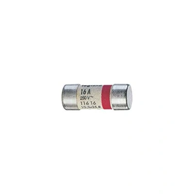 Obrázek Legrand leg11616 Box 10 Stück Domestic Zylindrische Sicherungen ohne Indikator 10,3 x 12,8 mm 16 A, Grau