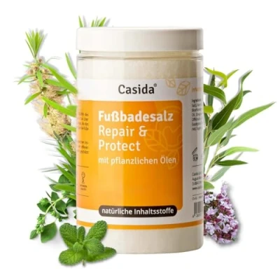 Obrázek Casida® Koupelová sůl na nohy Repair &amp; Protect ochrana, péče a hygiena při plísních nohou nehtů, zrohovatělé kůže, zápach Z lékárny 375 g
