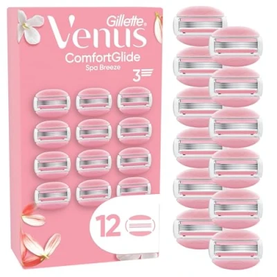 Obrázek Gillette Venus ComfortGlide Spa Breeze dámské holicí čepele, 12 náhradních čepelí pro dámský strojek