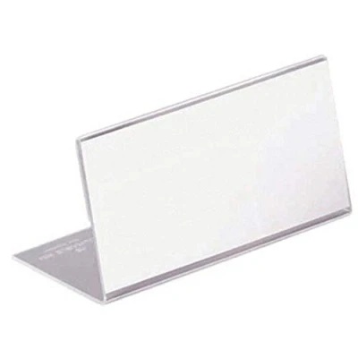 Obrázek Durable Tabulka se jménem L stojánek (z akrylu, 52 x 100 mm) 10 kusů, transparentní, 805519