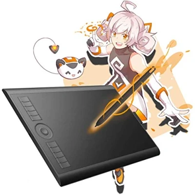 Obrázek GAOMON tablet M10K 2018 verze 10 x 6,25&quot; grafický s 8192, stupeň citlivosti na tlak, pero bez baterie