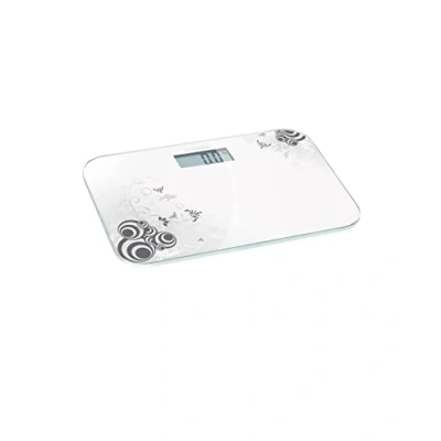 Obrázek Electronic Scale (White) kompaktní váha 18 x 28 cm osobní 6mm bezpečnostní sklo