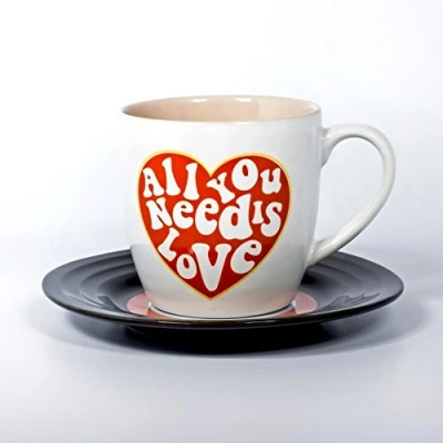 Obrázek Thumbs Up LMMUGLOVE Tassen Set Lyrical Mug Love Lennon and McCartney, Keramik, weiß, 15.78 x 10 15.7 cm, 2 EInheiten