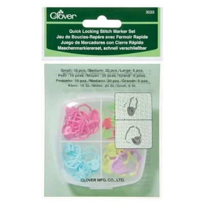 Obrázek CLOVER CL3033 rychlouzávěr značkovací sada, plastová, vícebarevná, 7,5 x 2,5 cm
