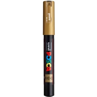 Obrázek uni ball 181781 Marker POSCA s kalibrovanou špičkou, zlatý, 1 kus