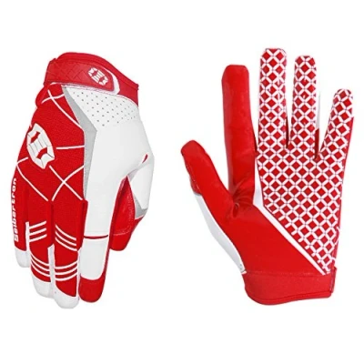 Obrázek Seibertron Pro 3.0 Elite Ultra Stick Sports Receiver/Receiver rukavice American Football Gloves mládež a dospělí Red M