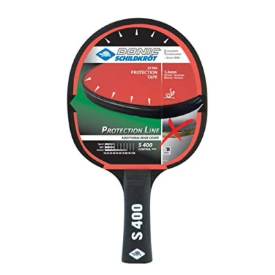 Obrázek Donic Schildkröt Pálka na stolní tenis Protection Line S400, s ochranou proti trhání obložení, 1,4 mm houba, nefrit ITTF 703055