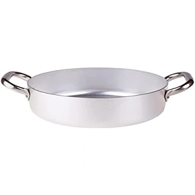 Obrázek Pentole Agnelli Flat hrnec se dvěma rukojeťmi, z hliníku 3 mm, stříbrná/černá, 30 cm