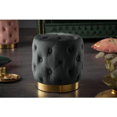 Obrázek Chesterfield taburet ZETHOS Dekorhome Černá
