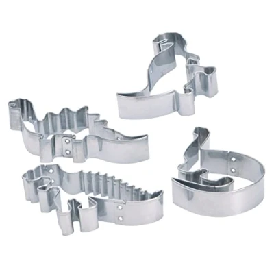 Obrázek 4dílná sada vykrajovátek na sušenky KitchenCraft Let&#039;s Make dinosaurus, ušlechtilá ocel, 9 cm x 8