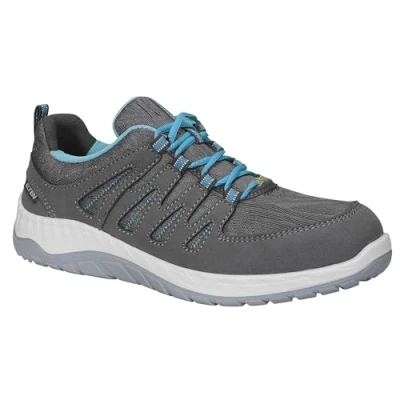 Obrázek ELTEN Bezpečnostní boty Maddie Grey Low ESD S1PS, dámské, textil, ocelová špička, lehká, sportovní, šedá tyrkysová