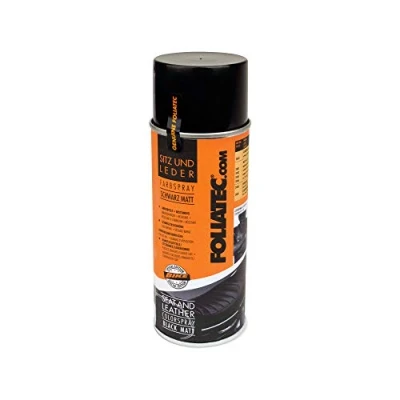 Obrázek Foliatec Auto kůže péče sedátko a barevný sprej, na plasty, kůži, koženku, černý matný, 400 ml (balení 1 ks)