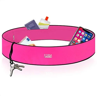 Obrázek Běžecký opasek Formbelt na mobilní telefon, ledvinka klíče, taška běhání, sportovní ledvinka, pásek jogging a fitness, iPhone 6 7 Plus + Samsung Galaxy S7 Edge S8 Huawei HTC, ZTE atd., Růžová, l