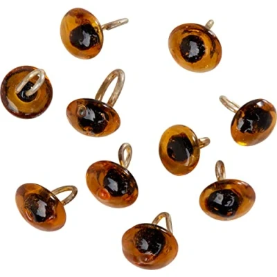 Obrázek Rayher 8904005 skleněné oči k našití, 6 mm ø, SB Btl kusů, hnědé